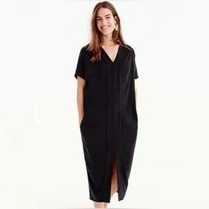 Universal Standard x J Crew Cupro Tunic Dress M Kaftan Old Money Lagenlook Style